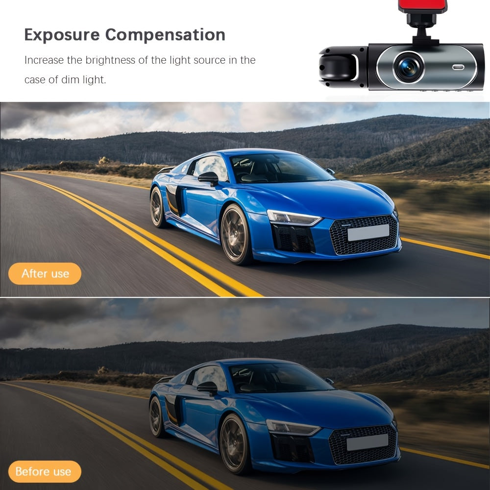 Dash Cam For Cars, Front And Inside