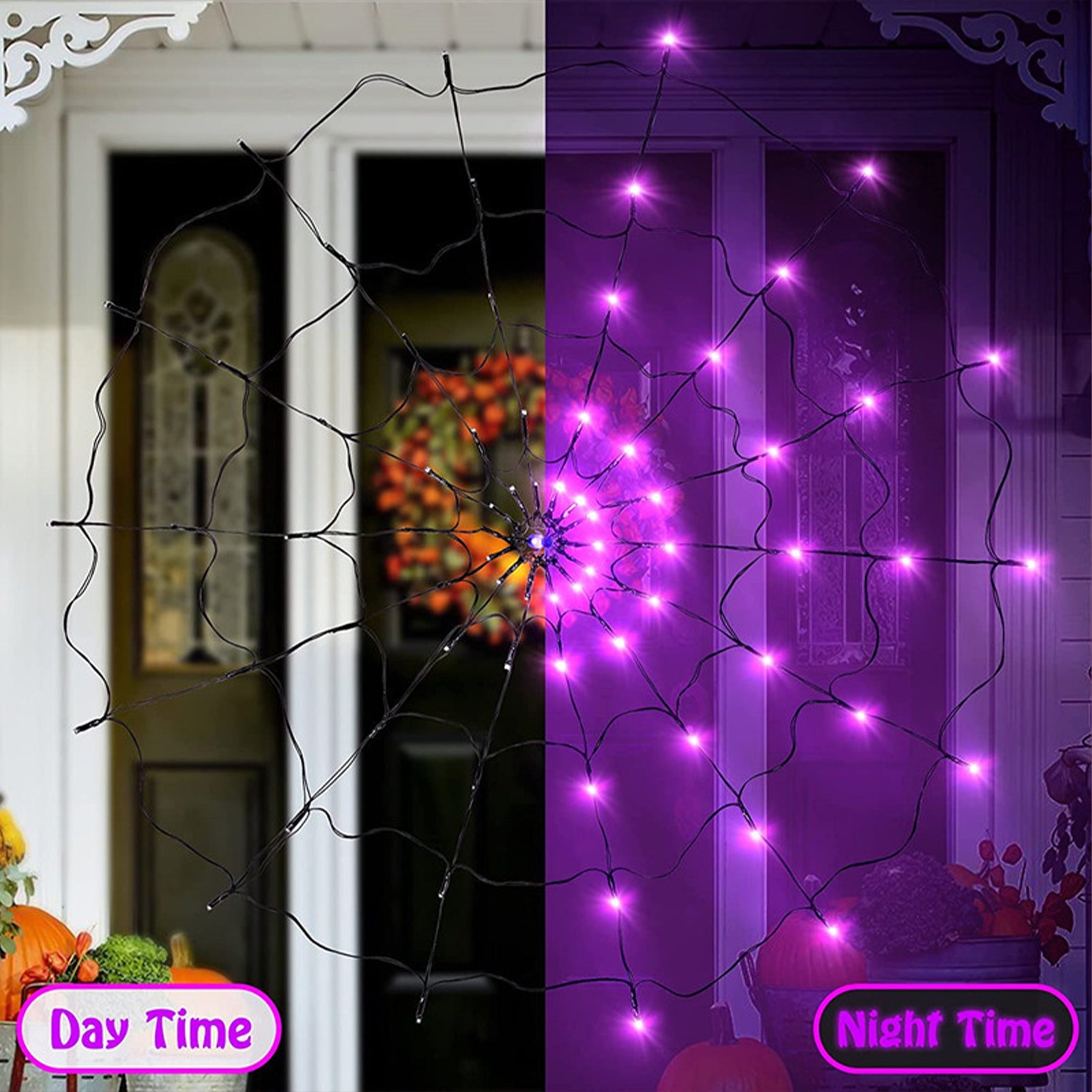 Halloween Spider Web Lights