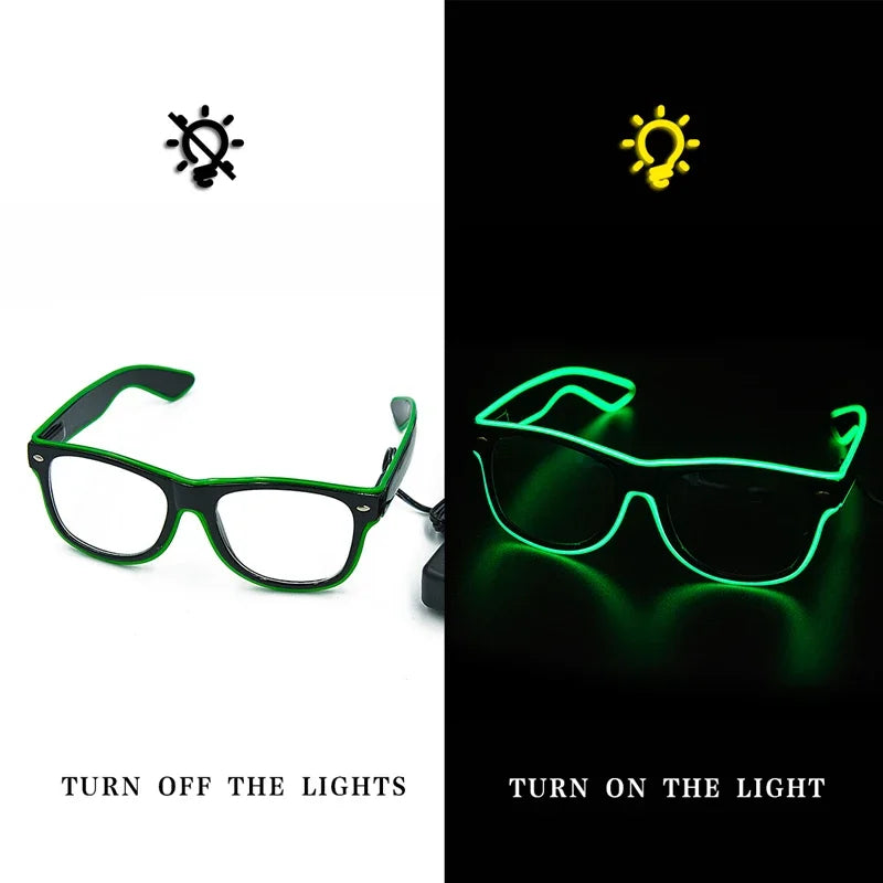 1PC Flashing EL Wire Led Glasses Luminous