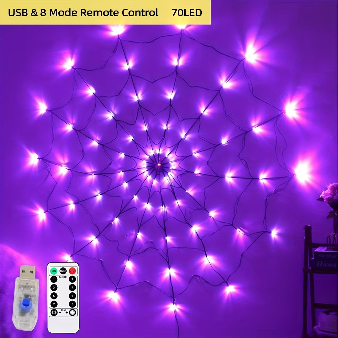 Halloween Spider Web Lights
