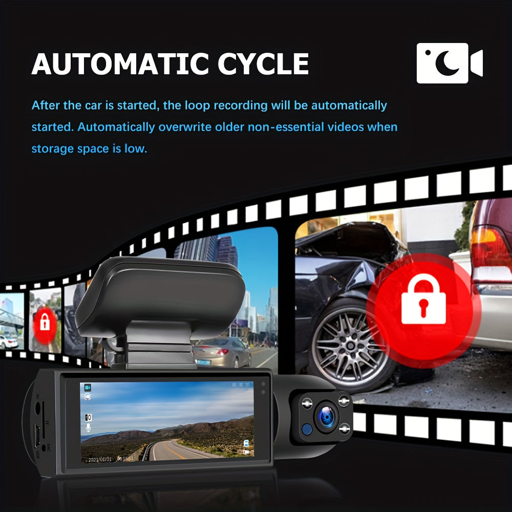 Dash Cam For Cars, Front And Inside
