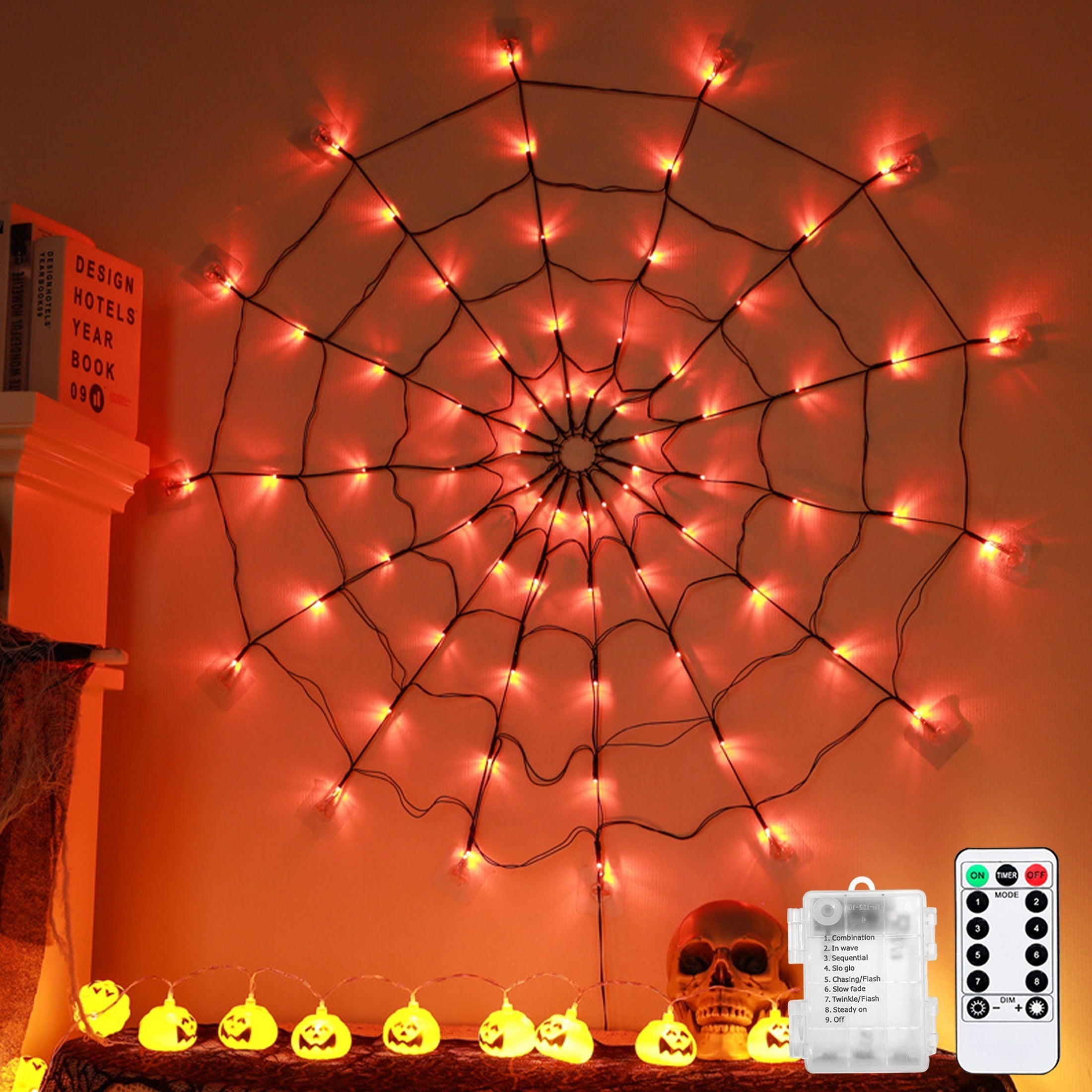 Halloween Spider Web Lights