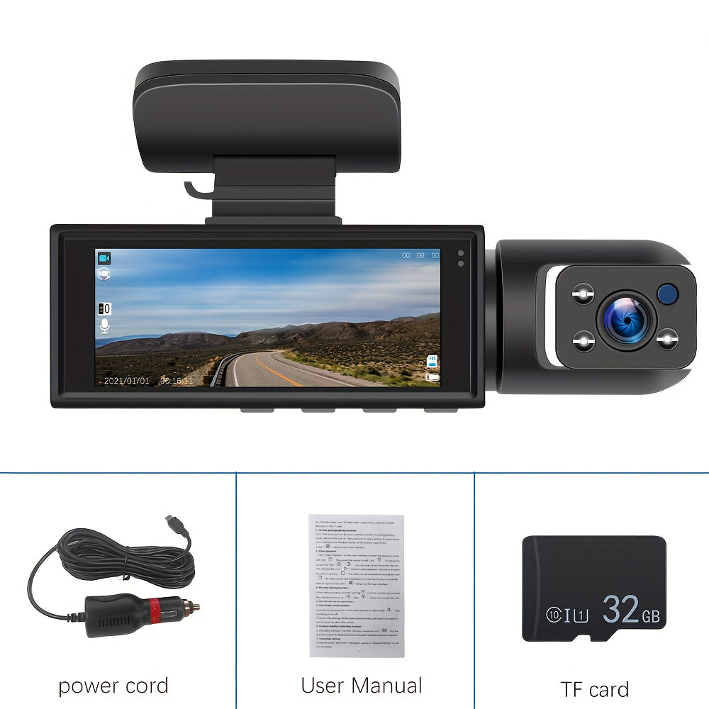 Dash Cam For Cars, Front And Inside