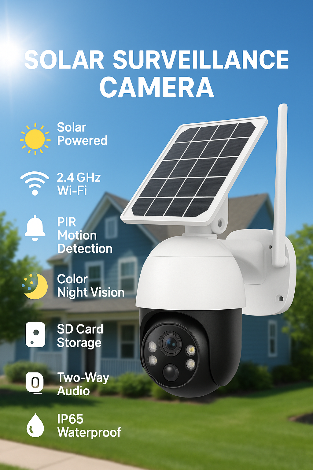 Solar Powered WiFi Security Camera