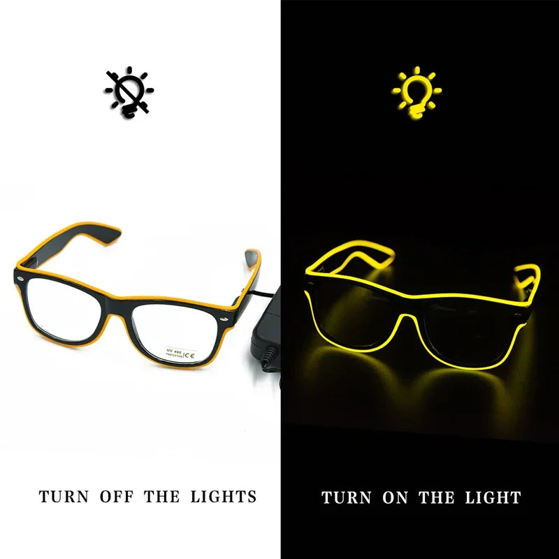 1PC Flashing EL Wire Led Glasses Luminous