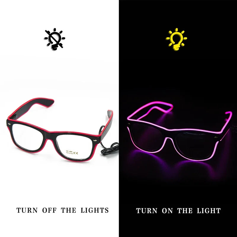 1PC Flashing EL Wire Led Glasses Luminous