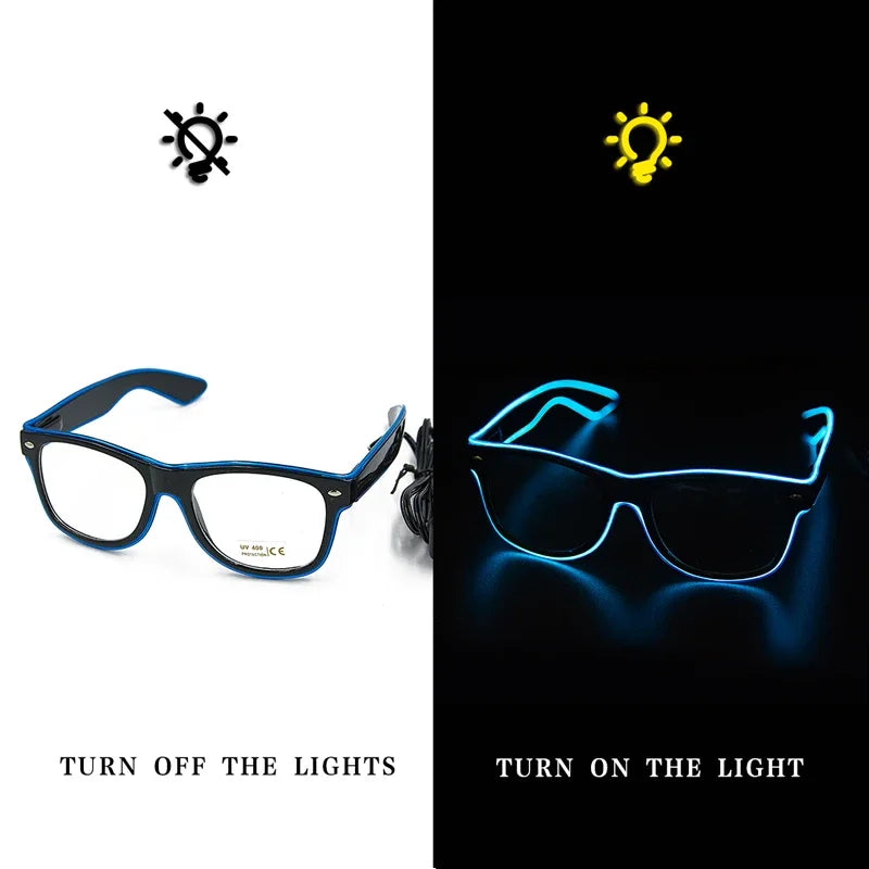 1PC Flashing EL Wire Led Glasses Luminous