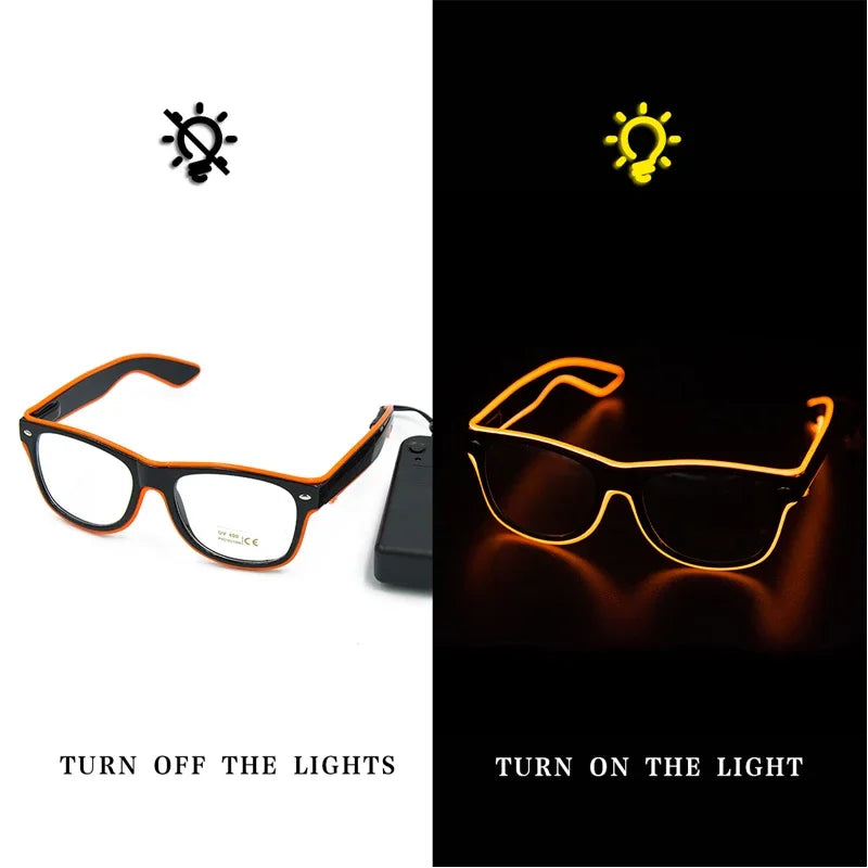 1PC Flashing EL Wire Led Glasses Luminous