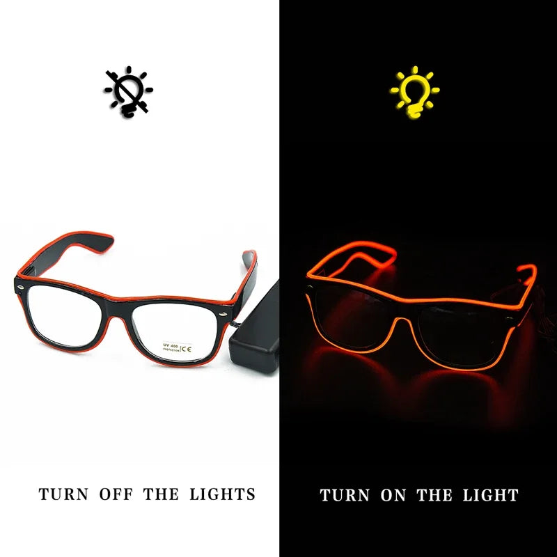 1PC Flashing EL Wire Led Glasses Luminous