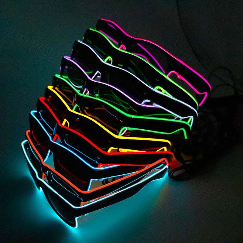 1PC Flashing EL Wire Led Glasses Luminous