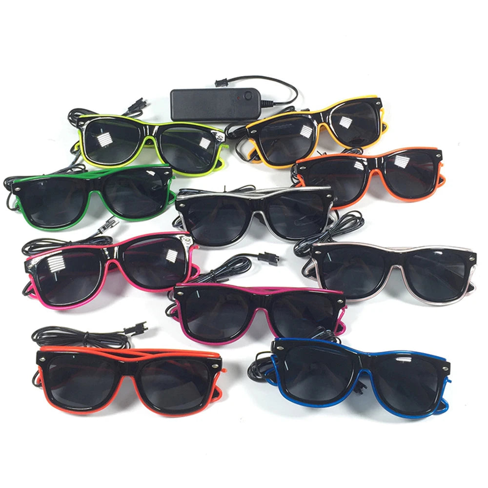 1PC Flashing EL Wire Led Glasses Luminous
