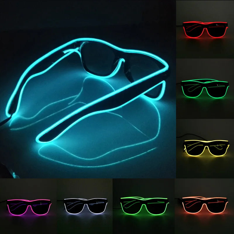 1PC Flashing EL Wire Led Glasses Luminous