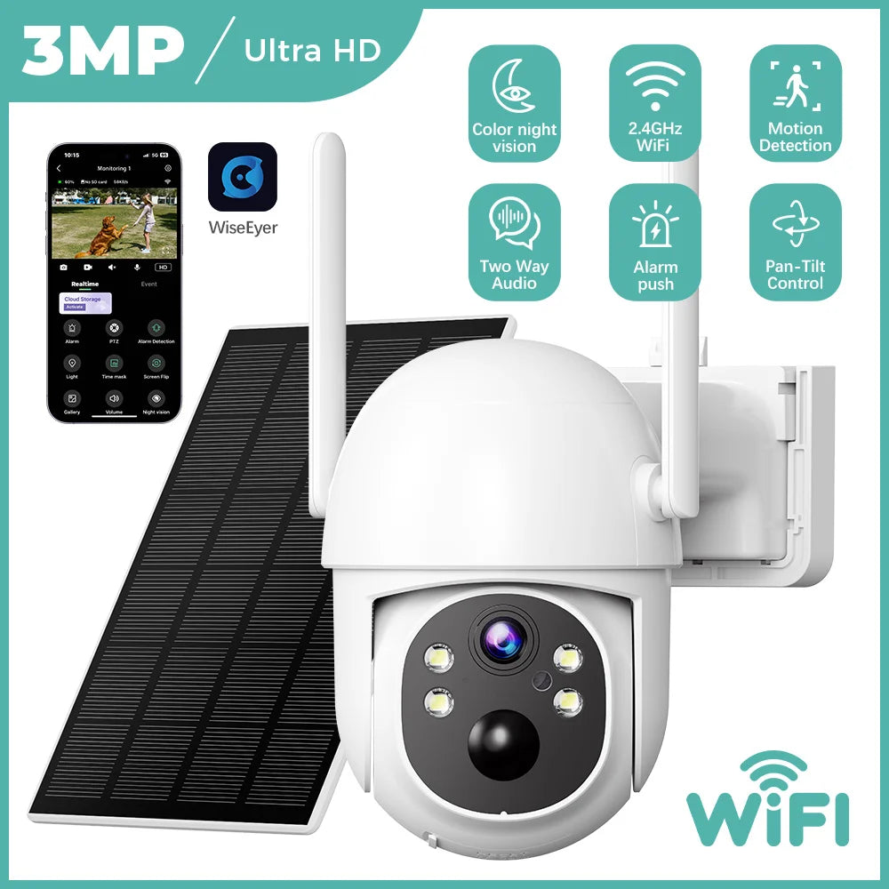 Solar Powered WiFi Security Camera