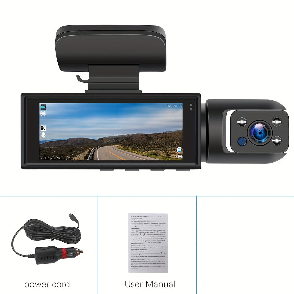 Dash Cam For Cars, Front And Inside