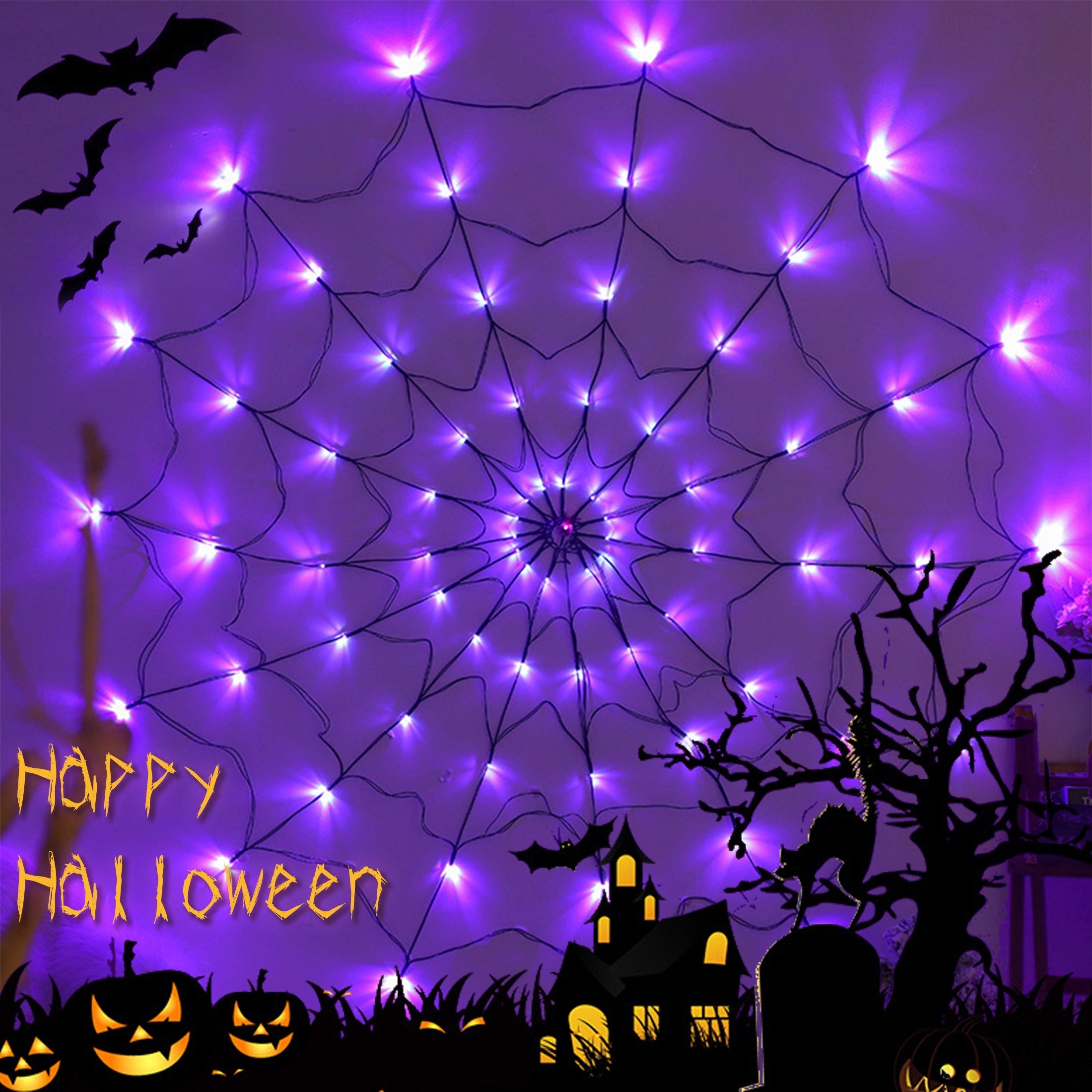 Halloween Spider Web Lights