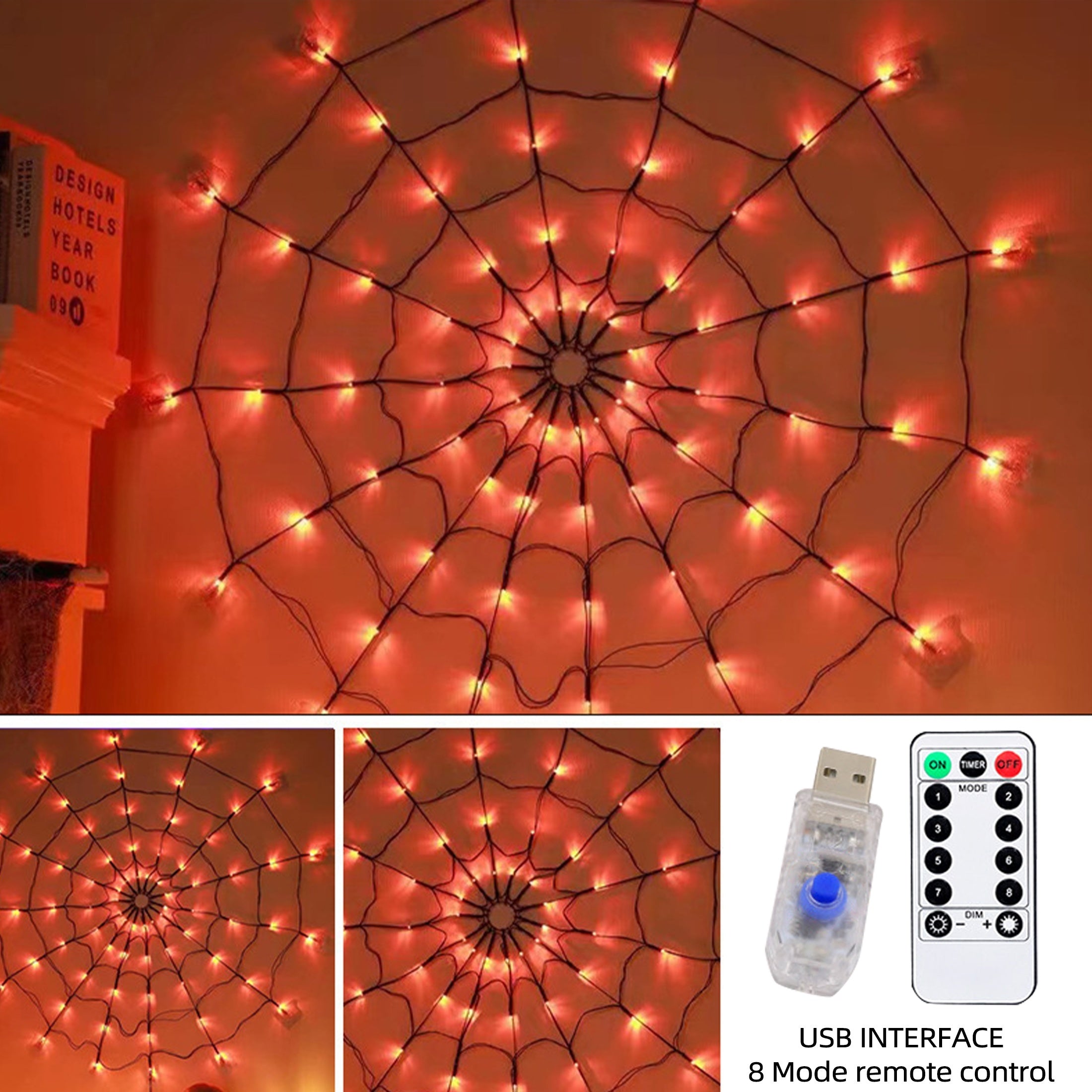 Halloween Spider Web Lights